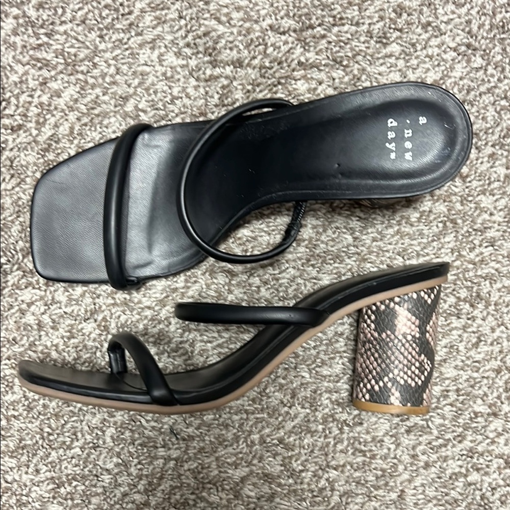 A New Day Black Women's Heeled Sandals